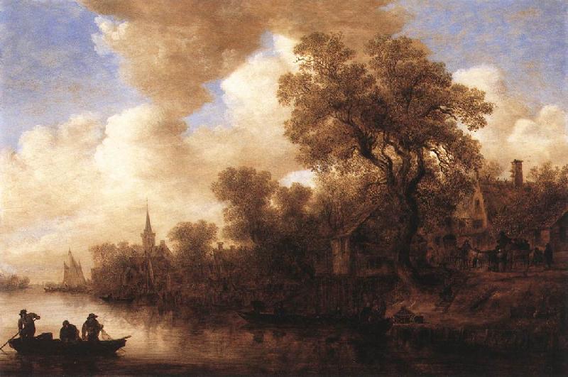 Jan van Goyen River Scene France oil painting art